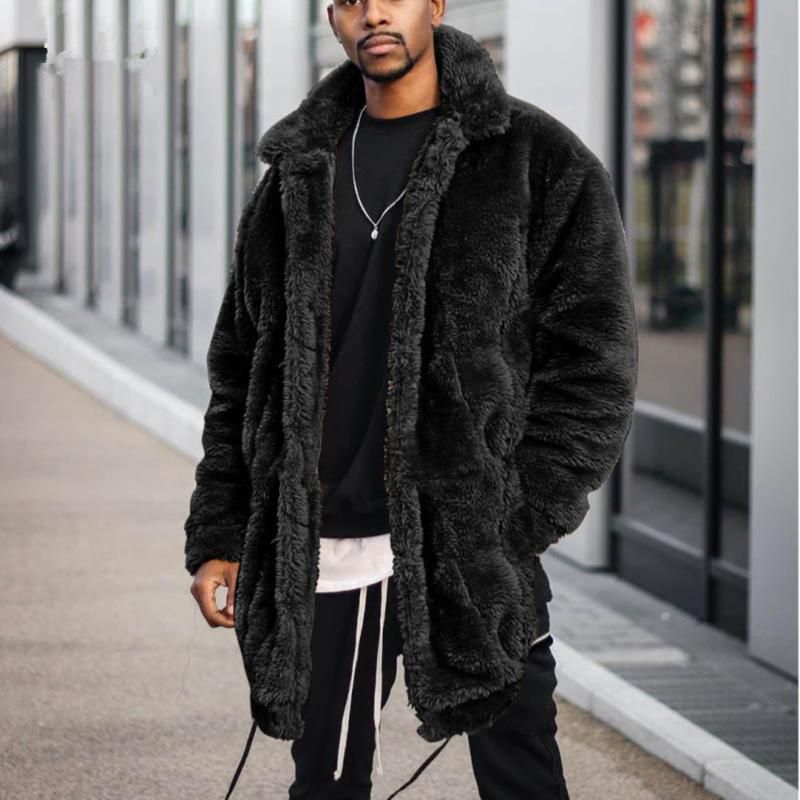Mens Jackets Winter Luxury Faux Fur 