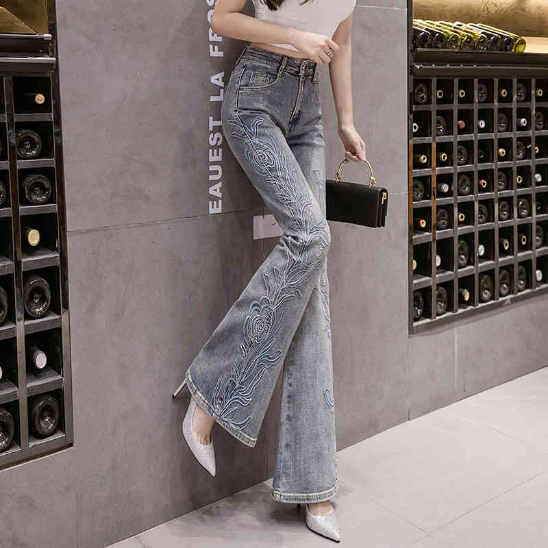 Compra Jeans De Bordado Moda Europa Estilo Primavera Otoño Mujer Blare  Flyny Denim Pantalones Mujer Vaquero Pantalones A3218 210428 Barato |  Entrega Rápida Y Calidad | Es.Dhgate