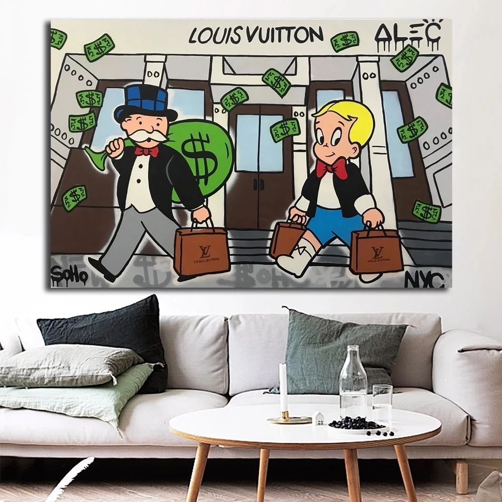 Alec Graffiti Millionaire Canvas Wall Art For Home Decor Street Art Print  No Frame From Luoluo777, $4.9