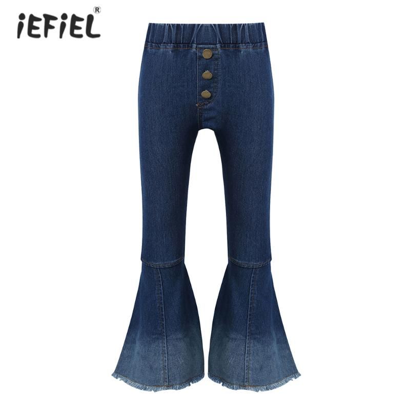 Compra Azul Marino Niños Niñas Moda Moda Pantalones Amarreados Pantalones  Jeans Gradient Color Elástico Cintura Pantalones Hem Pantalones Casual  Barato | Entrega Rápida Y Calidad | Es.Dhgate