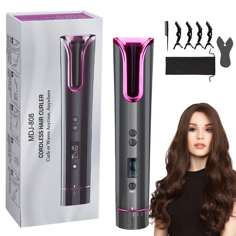 JOYFEEL Cordless Auto Rotating Ceramic Hair Curler Portable Heat Wave Curling  Iron - Walmart.com