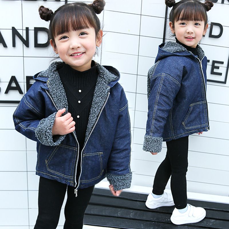 Ropa niños chicas denim chaquetas abrigos primavera otoño niños moda ropa de moda ropa jeans