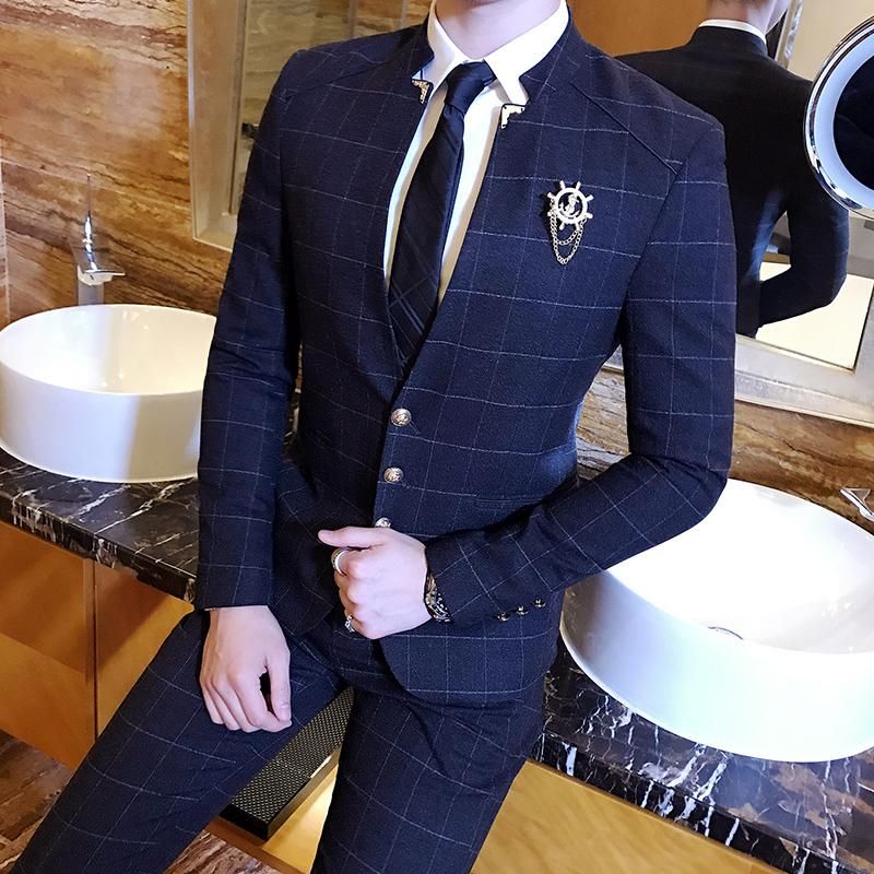 Mens Suits \u0026 Blazers Mandarin Collar 