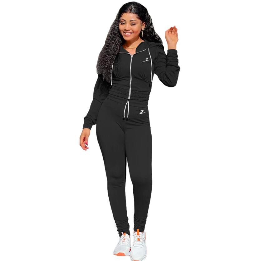 New Plus Size Two Piece Woman Tracksuits Set Top And Pants Women ...