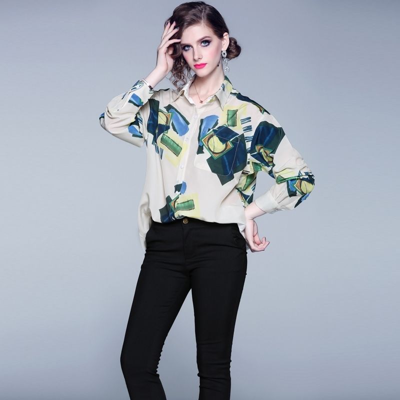 Tops y blusas para mujer diseñadores de primavera de moda blusa de pista manga larga