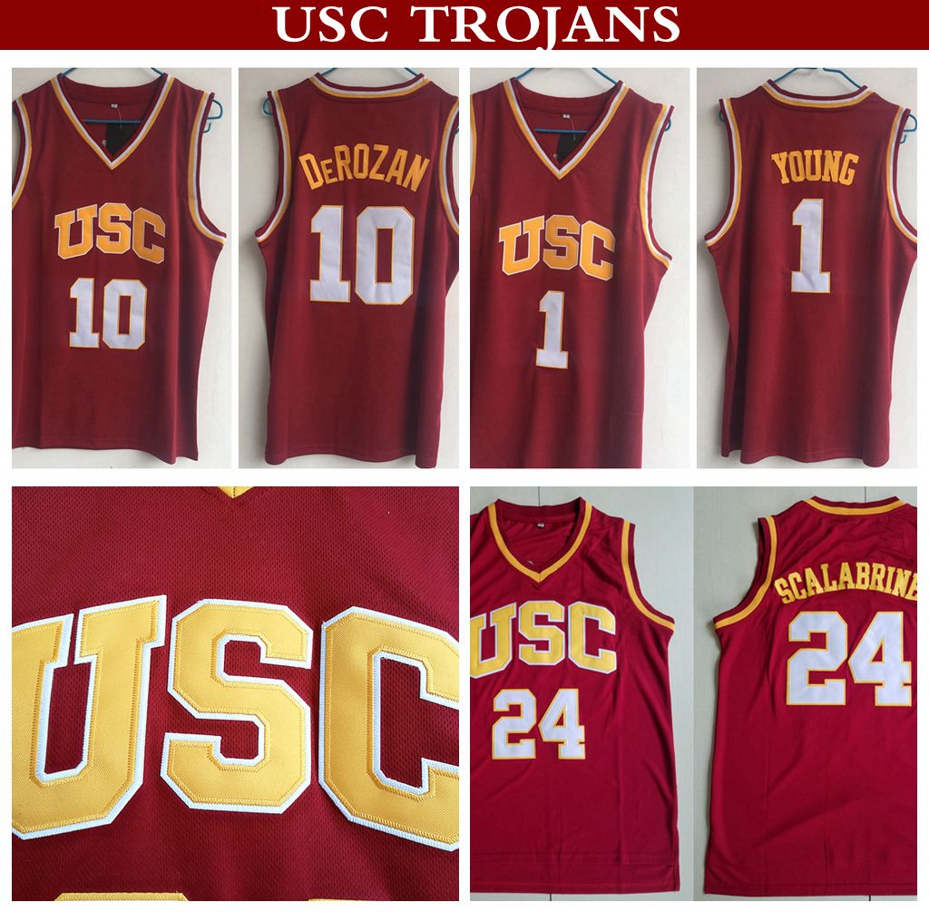 Brian Scalabrine 24 Usc College Stitched Red Basketball Jersey Shirt Brian Scalabrine 24 Usc College Stitched Red Basketball Jersey Shirt