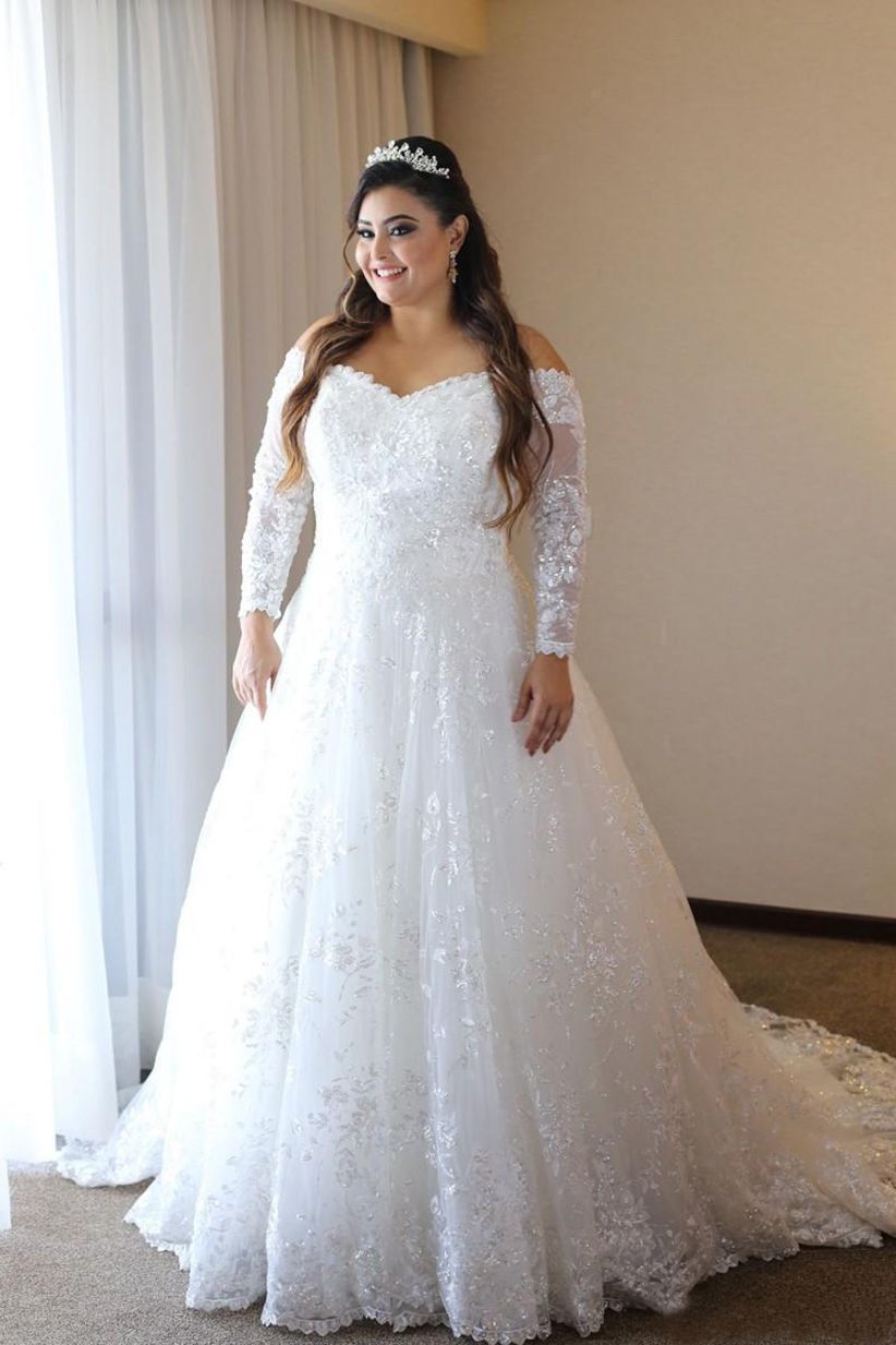 Long Sleeve Plus Size Wedding Dresses 
