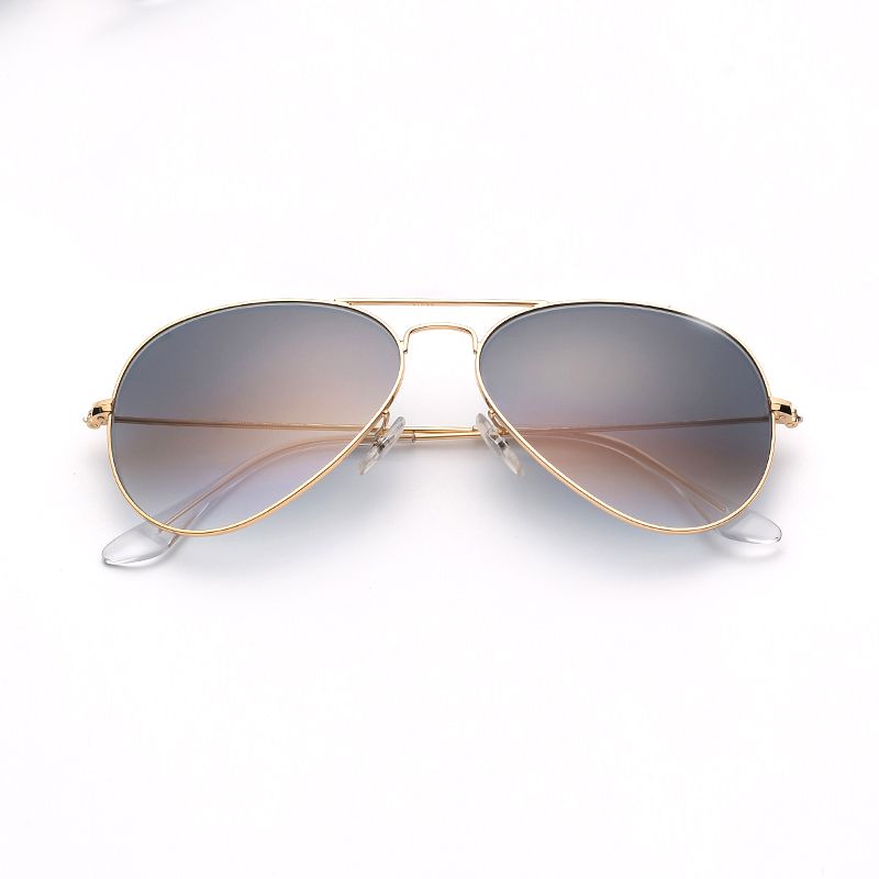 Gold frame-grey gradient lenses