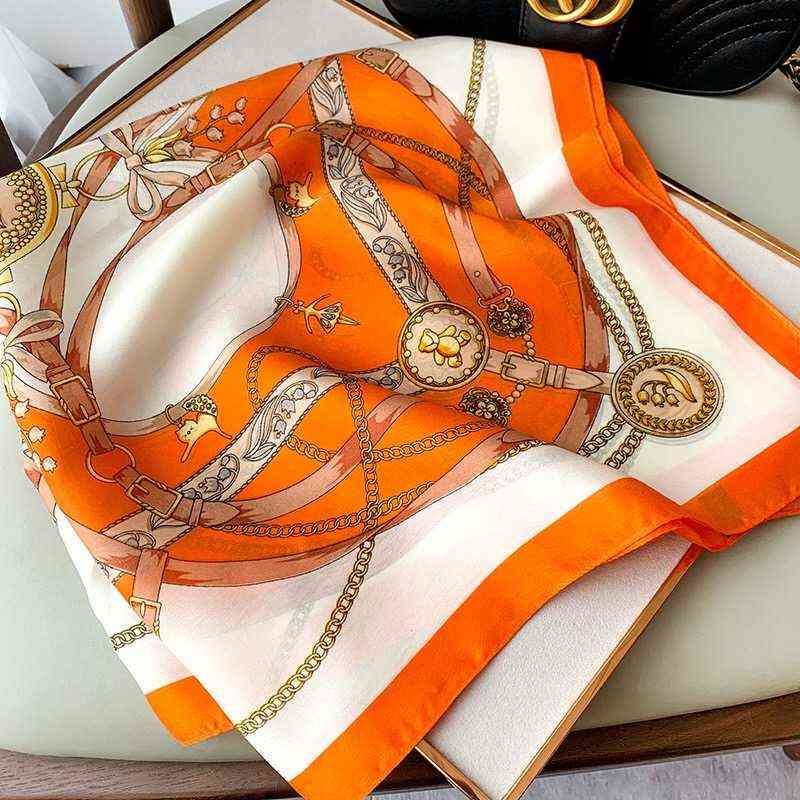 Wholesale Manufacturer 2023 new fashion hair bandanas scarf luxury designer  70*70cm neck scarf inspired printed small silk square scarves From  m.