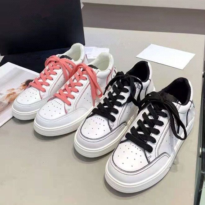 Design sneakers comfortable lace up casual shoes, non slip sole leather full grain leather shoes pad flat sole 34-40