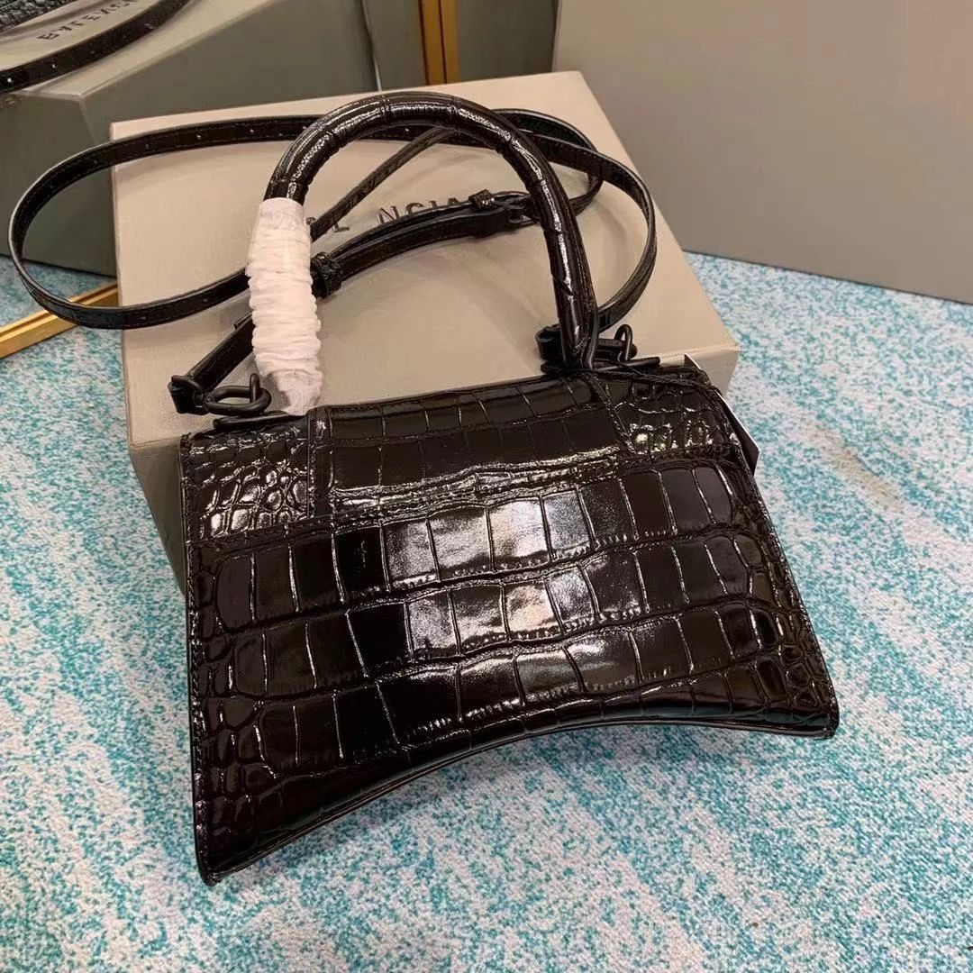 croc leather crossbody bolsa