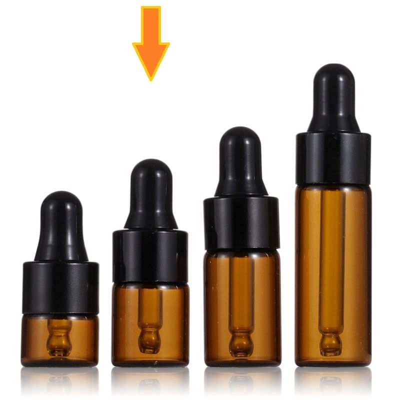 2ml Amber Bottle + Black Cap