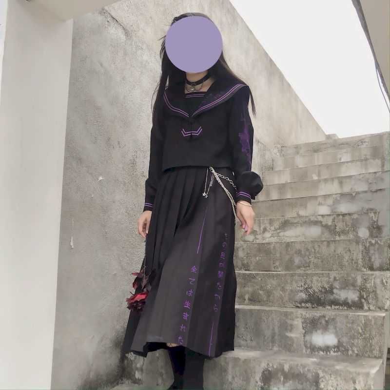 Costume de robe violet