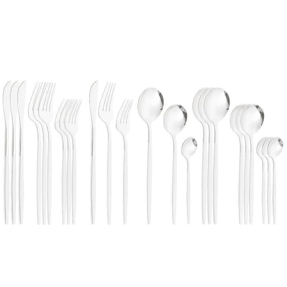 Argent blanc 24pcs