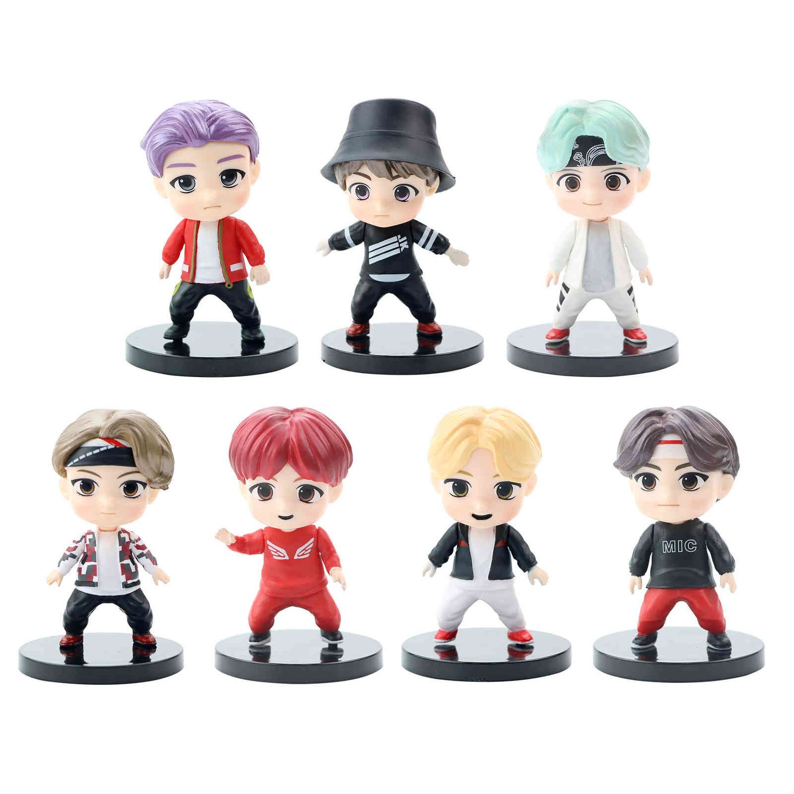 7 unids / set KPOP Bangtan Boys Tinytan Personajes de dibujos animados Grupos Modelo Juguetes Figuras de 7 unids / set KPOP Bangtan Boys Tinytan Personajes de dibujos animados Grupos Modelo Juguetes Figuras de