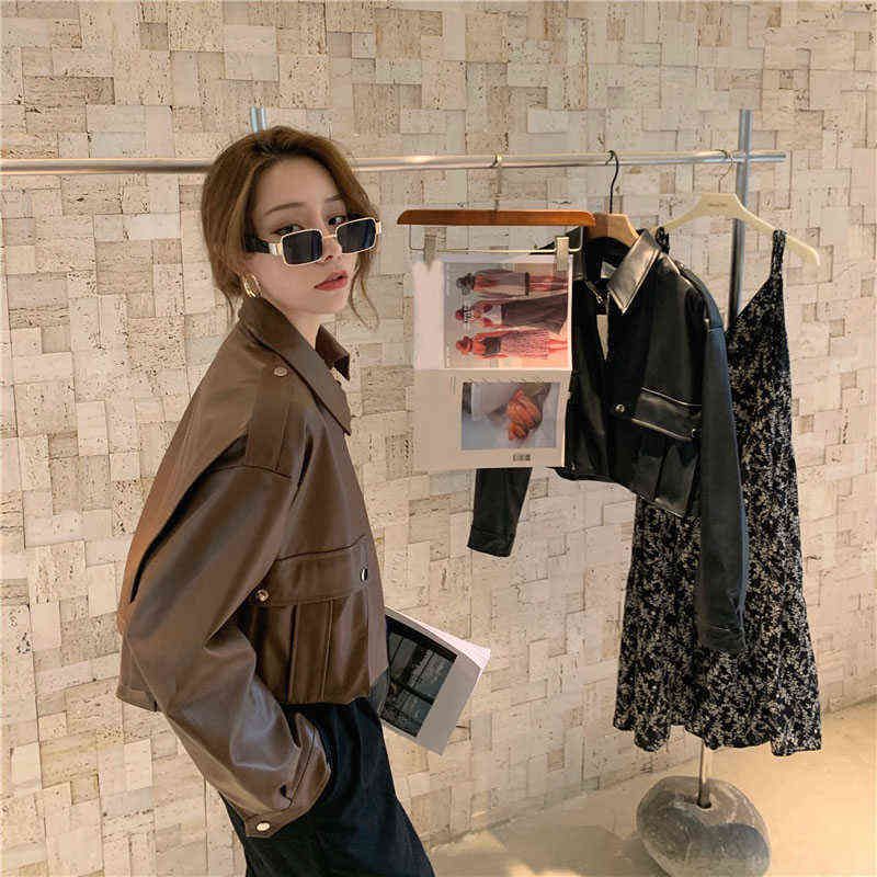 Pexas women's Korean High Street Moto Biker Zipper Jacket