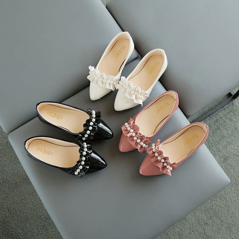 Compra Zapatos Para Niños Zapatillas Para Niñas Zapatillas Para Niños  Calzado Casual Bebé Calzado Cuero Primavera Pearl Pearl Tacón Bajo Linda  Princesa B7847 Barato | Entrega Rápida Y Calidad | Es.Dhgate