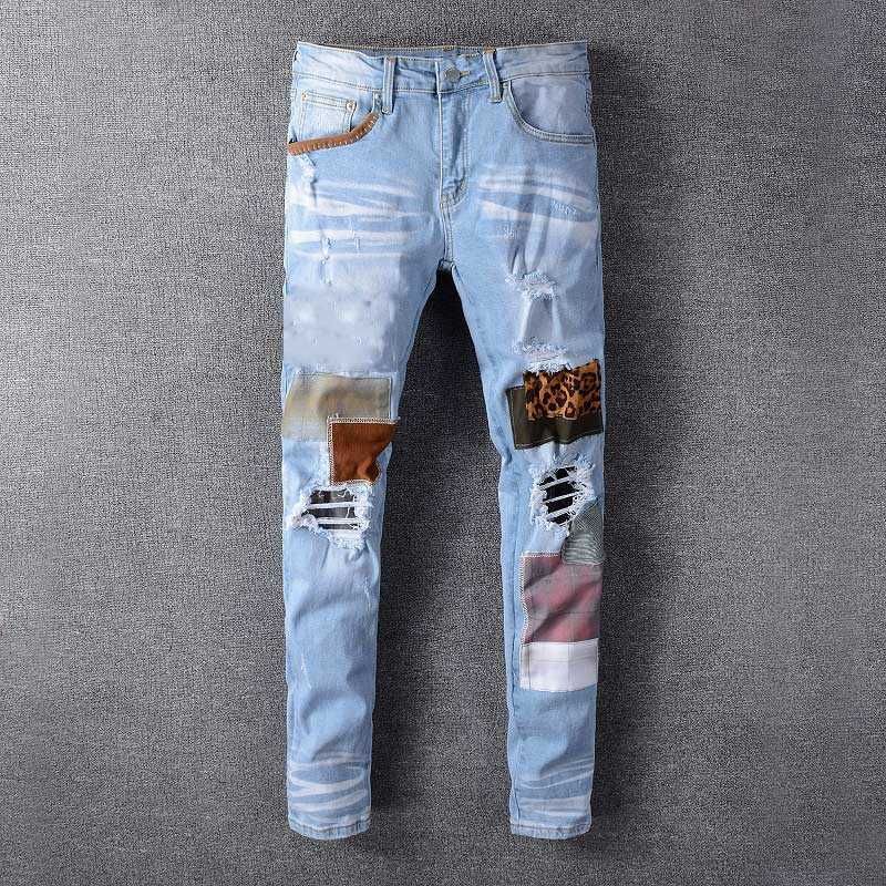 Compra 2021 Hombres Jeans Para Hombre Diseño De Lujo De Lujo Pantalones De  Mezclilla Rasgada Chico Cool Causal Agujero Jean Moda Marca Ajuste Bragas  Flacas Hombre Lavado Pantalón Barato | Entrega Rápida