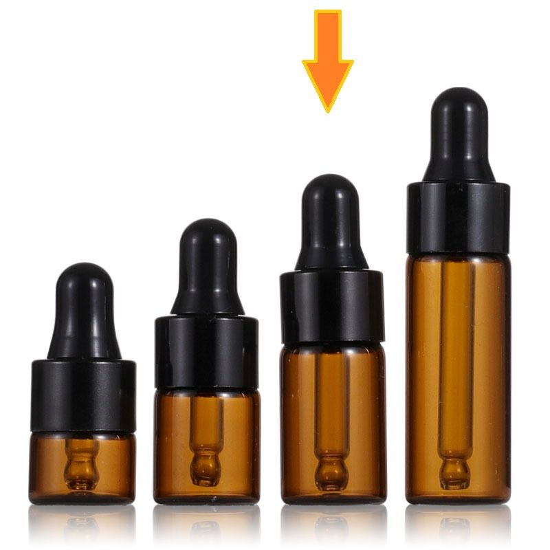 3ML Amber Bottle + Black Cap