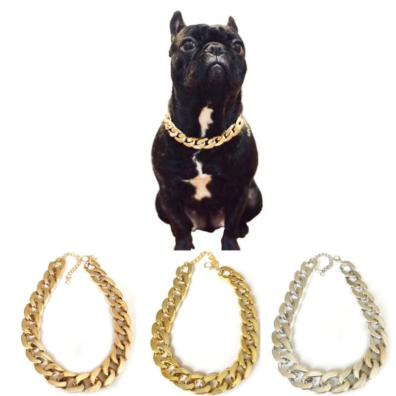 Collares de gatos conduce collar de cadena de perros de cachorro personalizado bulldogs matón