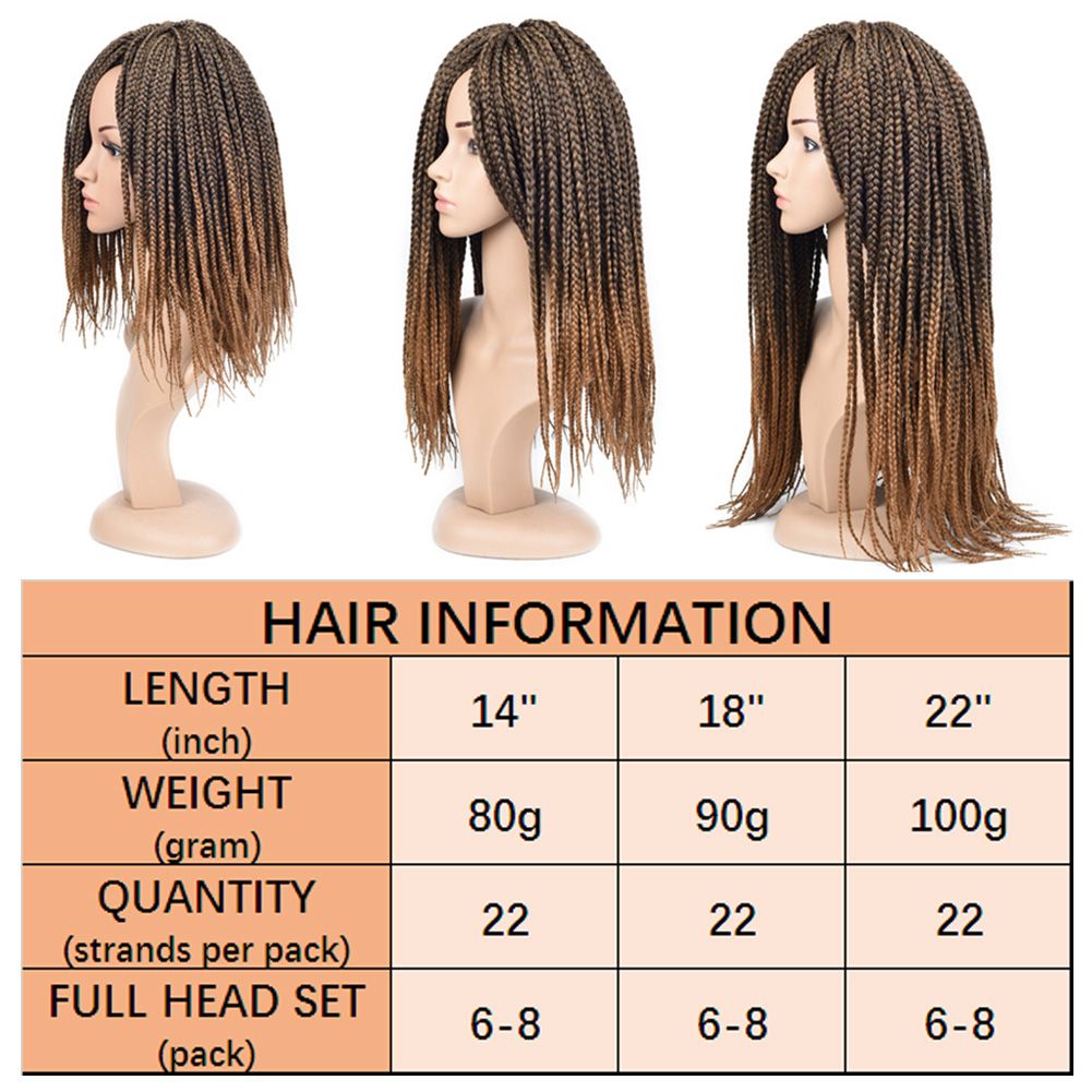 18 Inch Braiding Hair Extension African Braids Synthetic Hair Braids Box  Crochet Braids Brown Blonde Burgundy Ombre From Dingyushangmao, $17.63 |  DHgate.Com