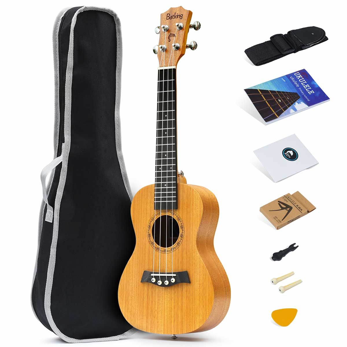 Compra Batking Soprano Concierto Tenor Solid Top MAHOGANY UKULELE STARTER  KIT UKELELE UKE Con Bolsa De Gig, Correa, Cuerda De Nylon, Gatillo De  Guitarra Capo, Selecciones En Color Natural Barato | Entrega
