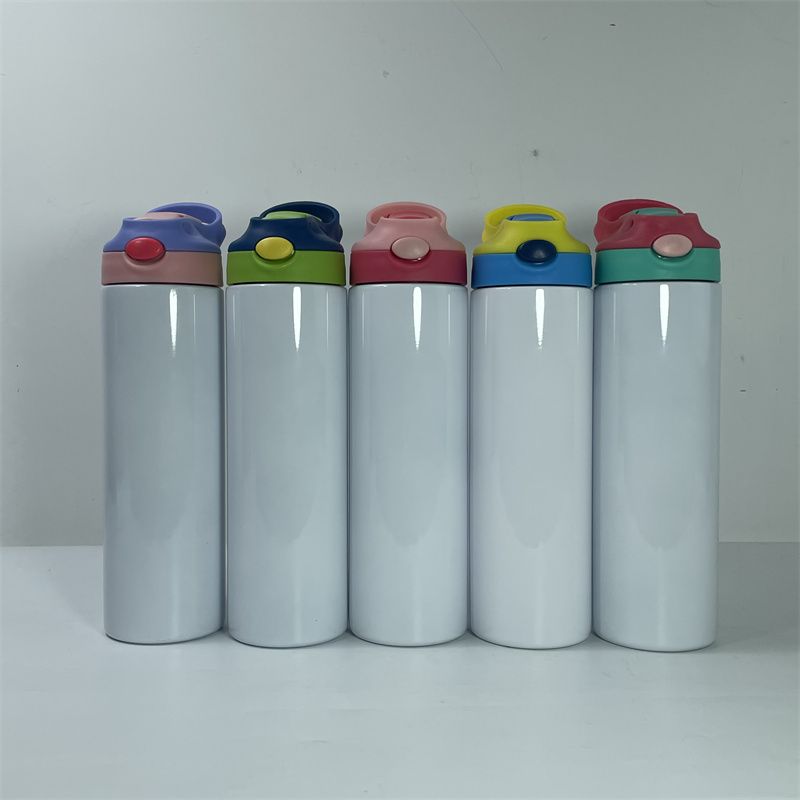 20oz Stainless Steel Sublimation Kids Tumbler with Lid and Straw, Vacuum Insulated Water Bottle, Case, White, Customizable from Dhgate  Water Bottles  - price 122.12