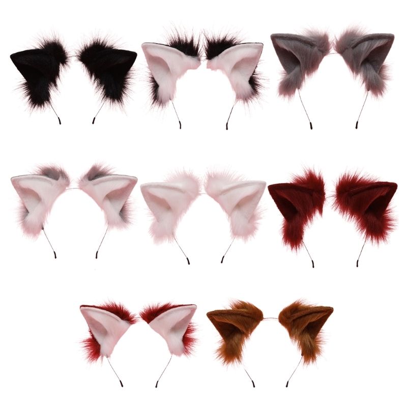 Furry Bendable Cat Ears Headband Cute Flurry Plush Simulation Animal Cosplay Hair Hoop Japanese Kawaii Lolita Headpiece Furry Bendable Cat Ears Headband Cute Flurry Plush Simulation Animal Cosplay Hair Hoop Japanese Kawaii Lolita Headpiece