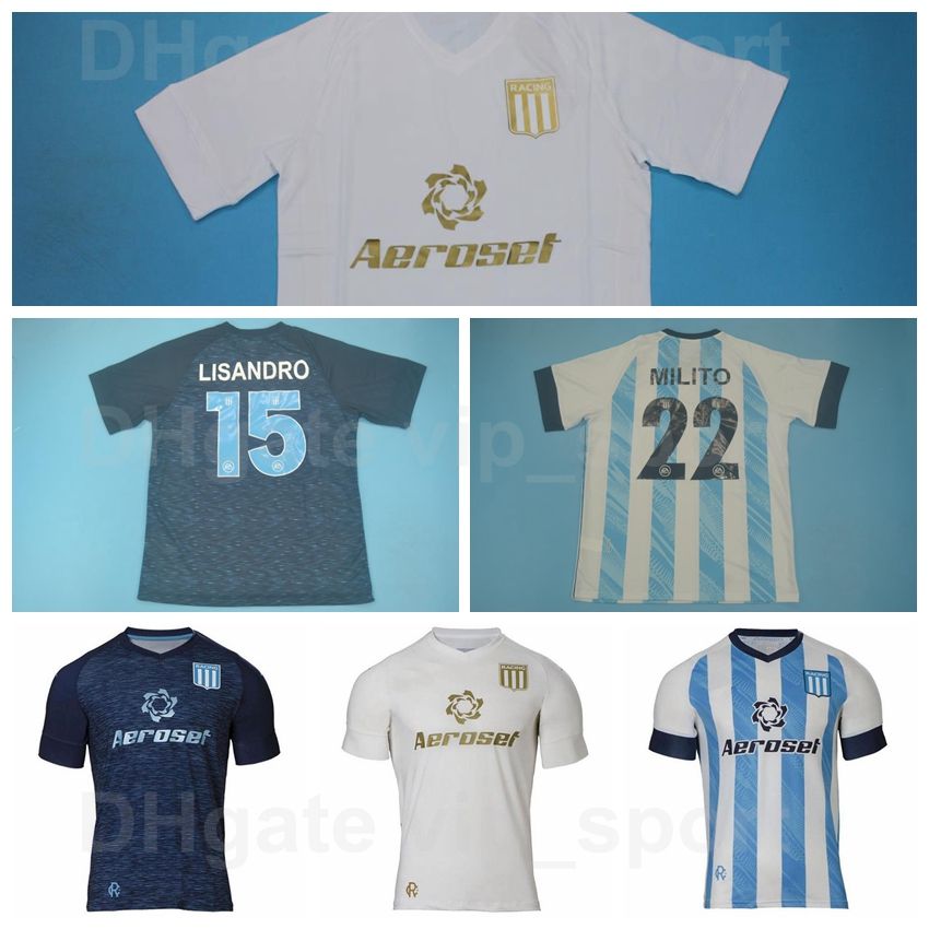 Racing Club De Avellaneda 21 22 Soccer 28 Tomas Chancalay Jerseys 27  Marcelo Correa 8 Fabricio Dominguez 19 Leonel Miranda Inicio Azul Marino  Blanco Blanco Camisa Camisa Por Vip_sport, 12,6 € | Es.Dhgate.Com