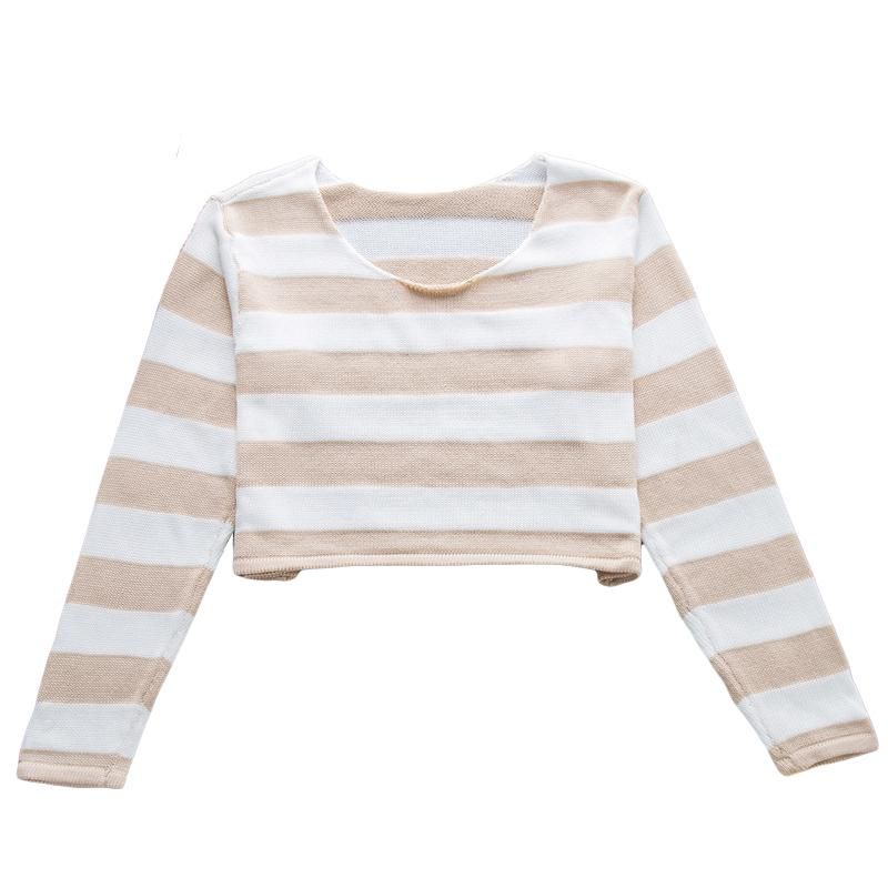 khaki striped top