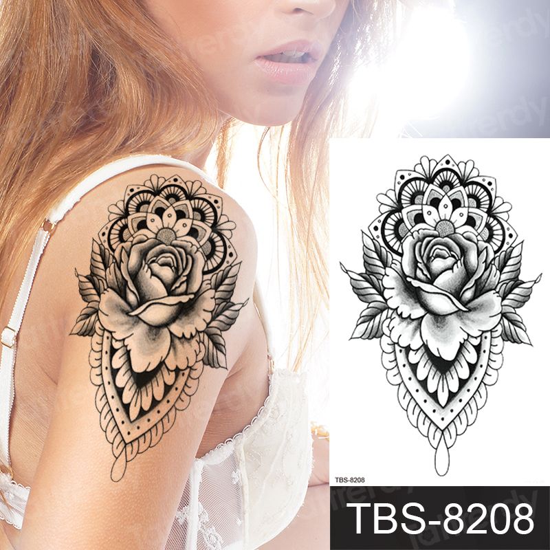 Waterproof Temporary Tattoos sticker tattoo stickers women back arm fake  tatoo sleeve dreamcatcher flower feather shoulder