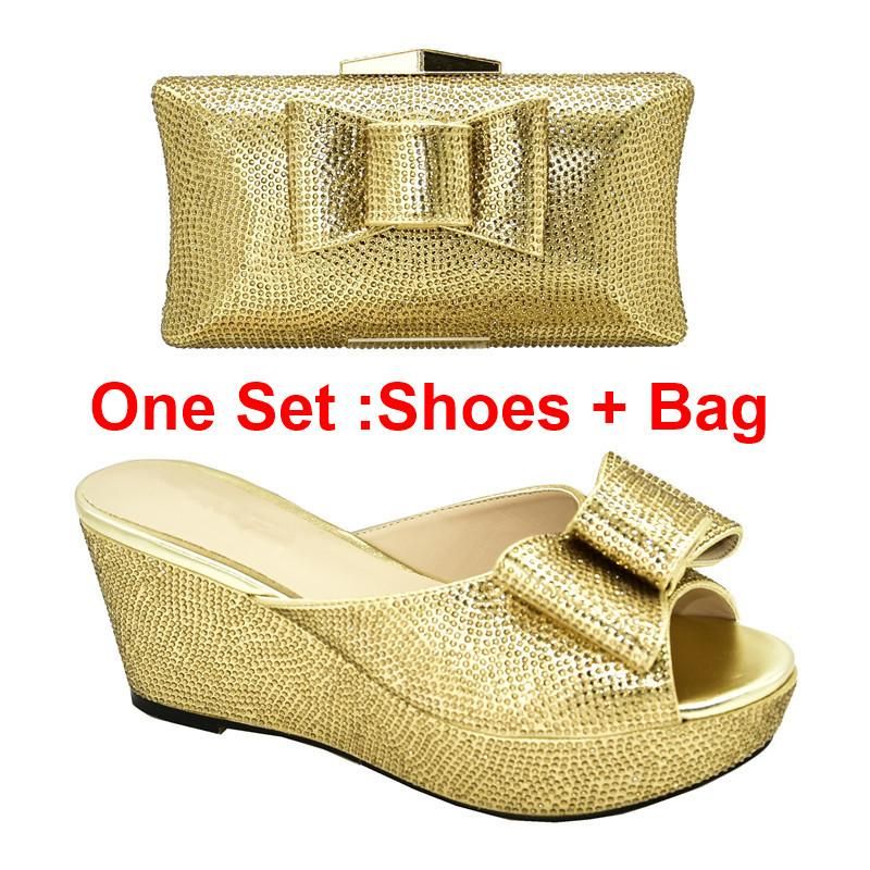 Gold Shoe and Bag