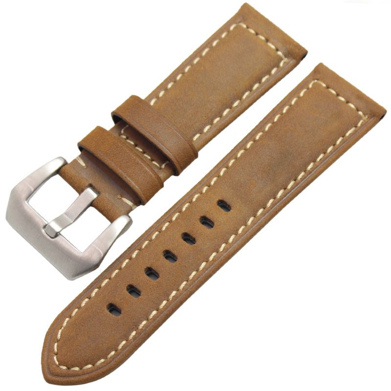 Brown Silver Buckle-24mm11