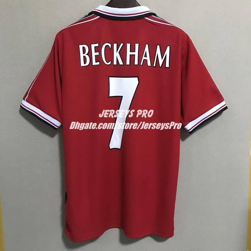Fans Soccer Tee Shirts David Beckham 1998 1999 98/99 Retro Camiseta Old Trafford Home Red Tops Maillot De Foot Magly Di Calcio De 13,54 € | DHgate