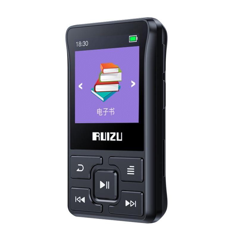 MP4 Player Ruizu X55 BT MP3 Portable Musik Video Player Mini 1,5 Zoll mit Lautsprecher FM Radioaufnahme Stereo 8G-Speicher