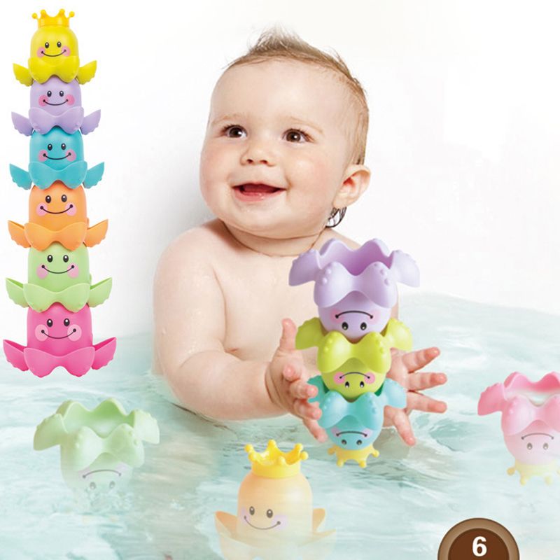 Acheter Pas Cher Enfants Vie Ocean Vie Pieuvre Empiler Tasses Jouer A Leducation Mignon Bebe Dessin Anime Salle De Bain Toy Jouet En Gros Du 2 62 Fr Dhgate
