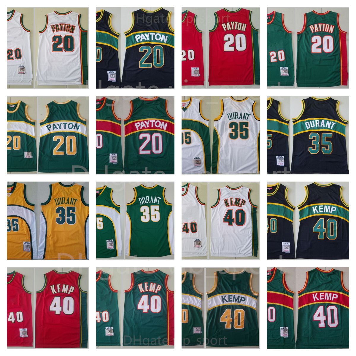 Mitchell & Ness And Vintage Basketball Gary Payton Jersey 20 Kevin Durant  35 Shawn Kemp 40 Retro White Red Green Retire Stitched Good Men All Teams  Color From Vip_sport, $12.19 | DHgate.Com