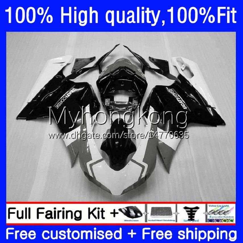 Lichaaminjectie voor Ducati 848S 1098S 1198S 848R 07-12 Cowling 14NO.110 1098R 1198R 2007 2009 2009 2010 2011 2012 White Black 848 1098 1198 S R 07 08 09 10 11 12 OEM FACKING