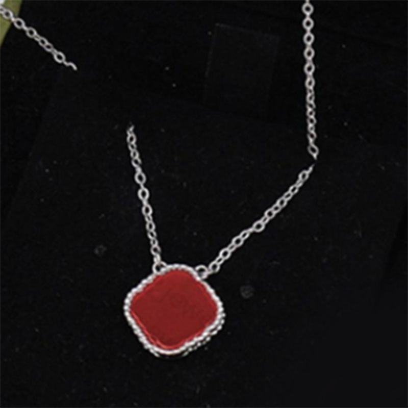 Silver Red Agate Shell