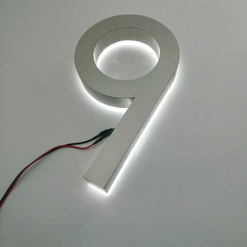 Silver steel W LED 12cm 1