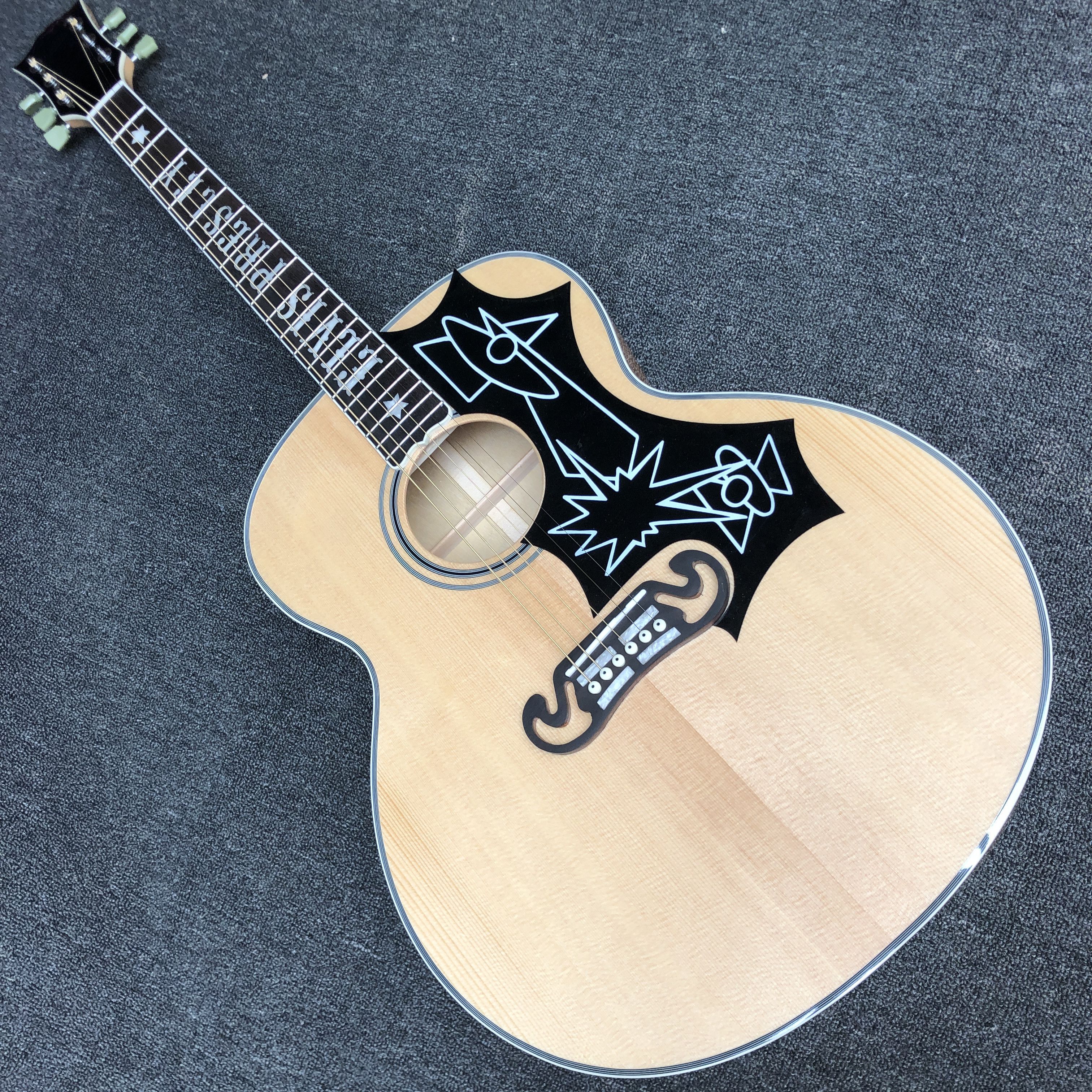 Compra Elvis Presley Modelo J200 Guitarra Acústica 43 Pulgadas Jumbo Spand  Spruce Top Flame Maple Cuerpo Guitarre Acoustique Barato | Entrega Rápida Y  Calidad | Es.Dhgate