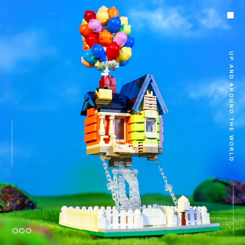 MOC Flying Balloons House Up Movie Hot Air Balloon Building Blocks Balanced  Toys DIY Bricks For