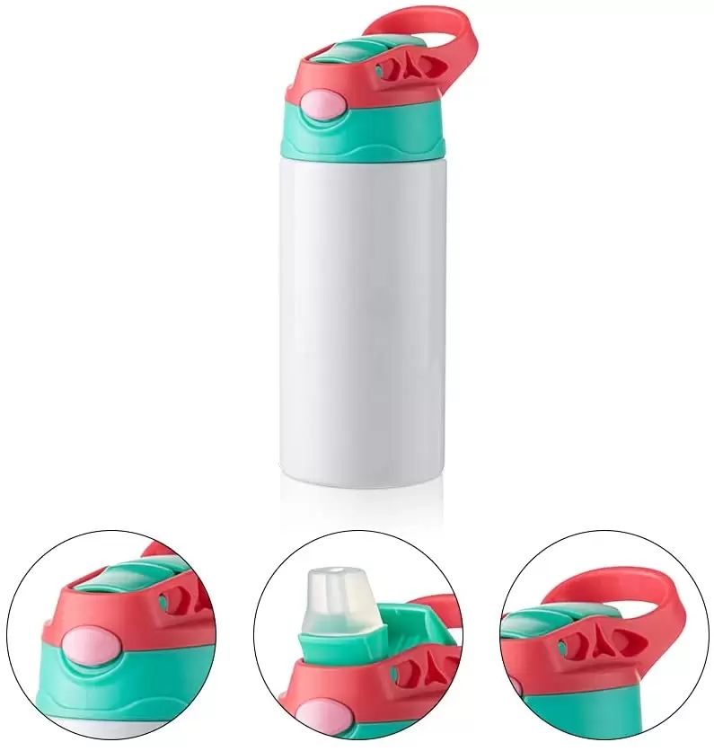 12 oz. Kids Stainless Steel Sublimation Water Bottle Blank - White