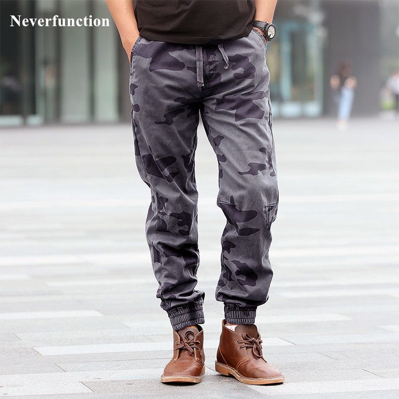 Compra Pantalón De Alta Calidad Hombre Gris Camuflaje Jogger Pantalones  Casuales Moda Calle Streetwear Hombre Homme Mono Barato | Entrega Rápida Y  Calidad | Es.Dhgate