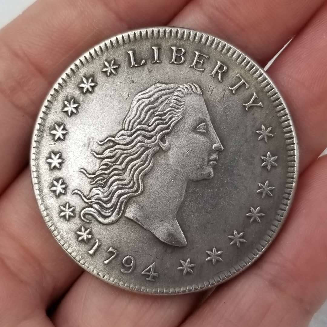 Coin Collection Lot US 1794 Flowing Hair Dollar Silver Plated Copy Coins Metal Craft Dies Manufacturing Factory Price Coinlist for Gifts Coin Collection Lot US 1794 Flowing Hair Dollar Silver Plated Copy Coins Metal Craft Dies Manufacturing Factory Price Coinlist for Gifts