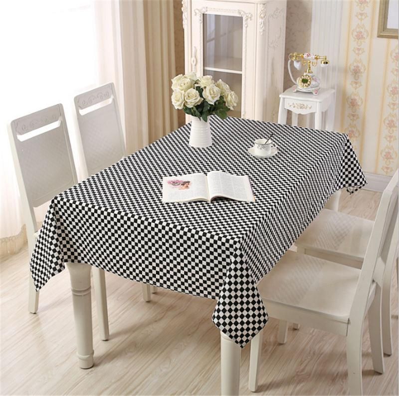 Pastoral style Polyester Textured Fabric Tablecloth Rectangular Multi Sizes 