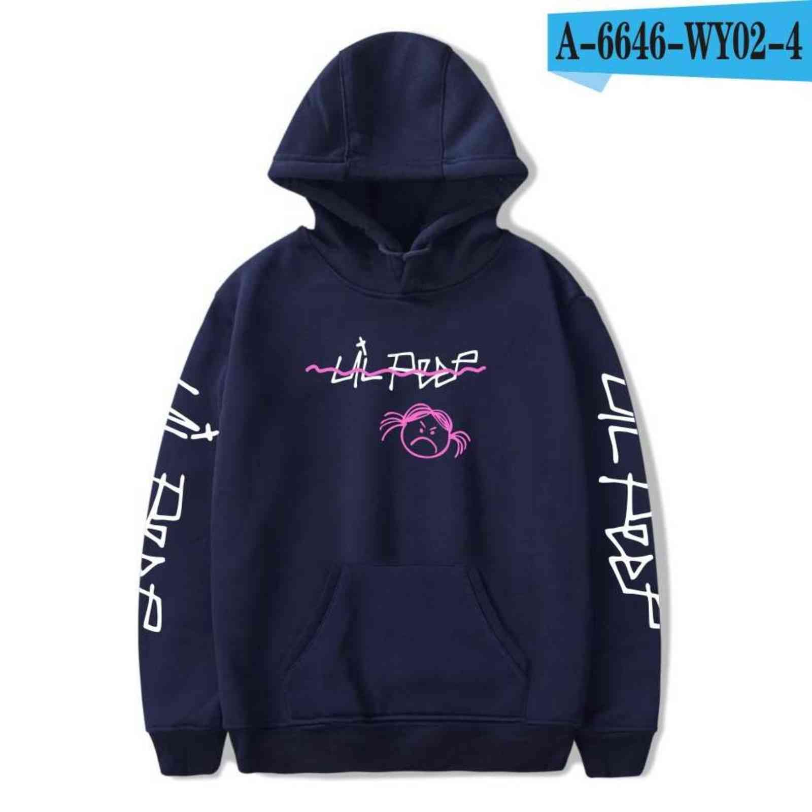 Navy Lil Peep Sweat à capuche