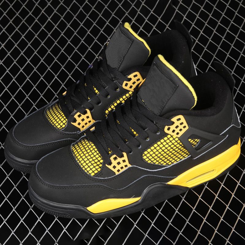 Authentieke Heren Hoge OG 4S Basketbalschoenen Jumpman 4 Zwart Geel Top  Luxurys Ontwerpers Topsportmarket Sneakers Running Schoen Met Doos Van  Jordanians1s Winkel |DHgate