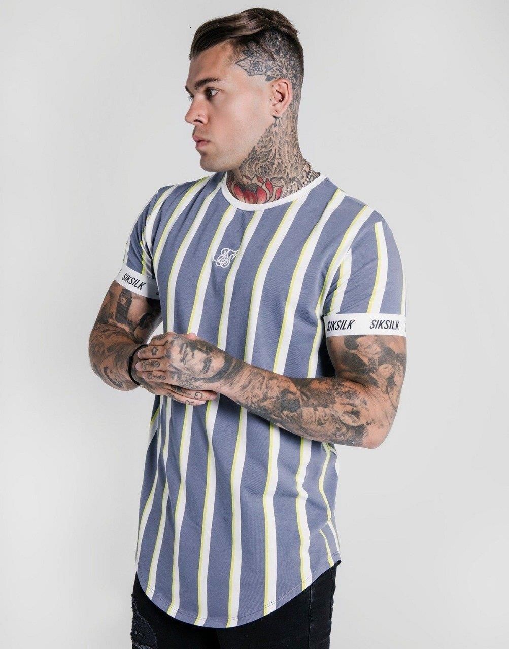 Compra Camiseta De Tee A Rayas De Siksilk Tech Barato | Entrega Rápida Y  Calidad | Es.Dhgate