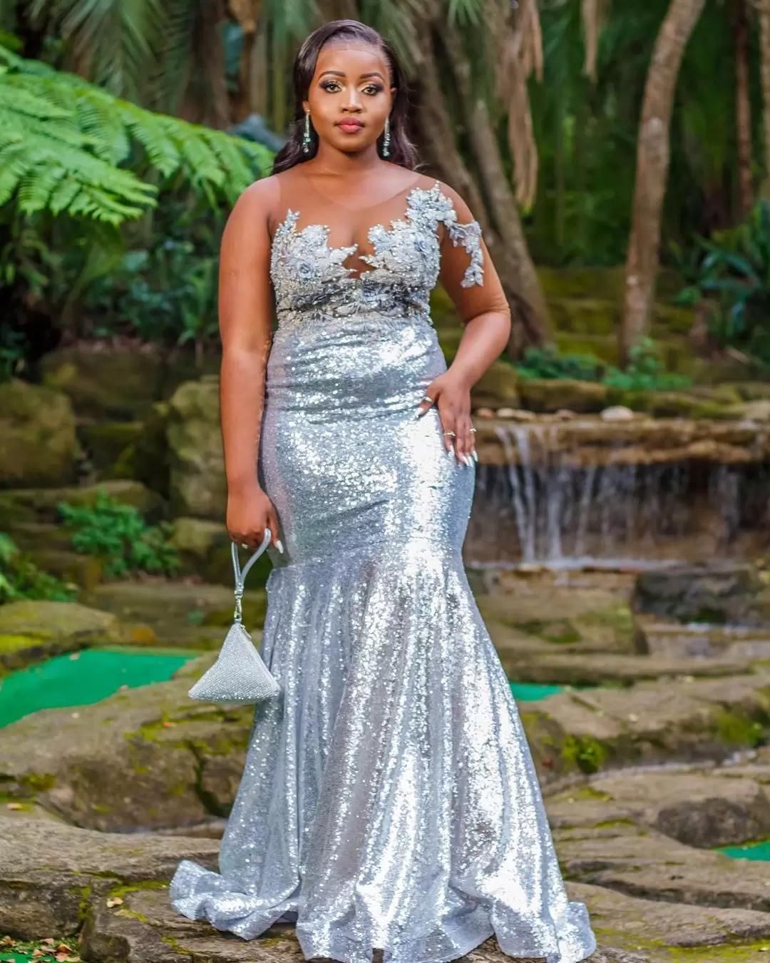Sparkly Silver Sequined Mother Of The 